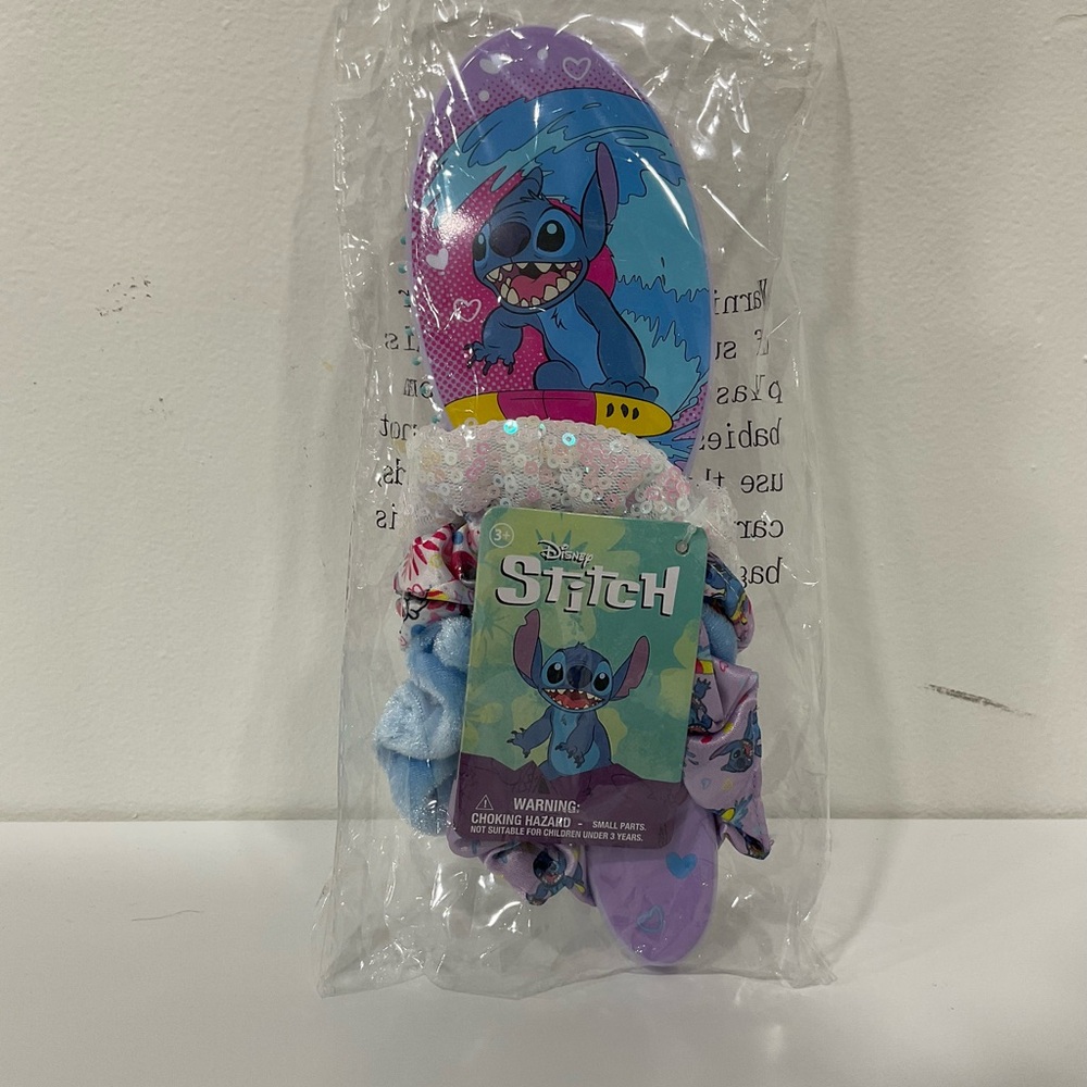 Disney Stitch Pink and Blue Hair Brush Set. A